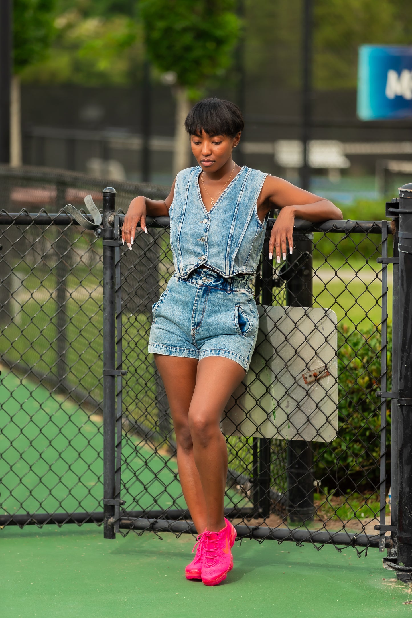 Denim Vest Set