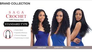 MilkyWay Saga Crochet 100% Human Hair Straight 12"