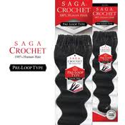 MilkyWay Saga Crochet 100% Human Hair Loose Deep 12"