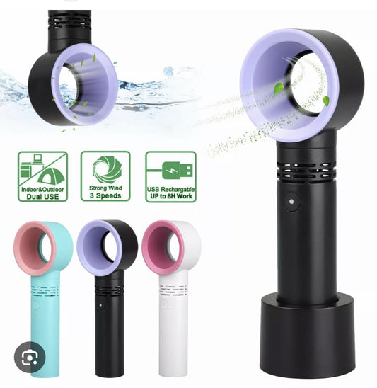 Bladeless Mini Beauty Fan Black