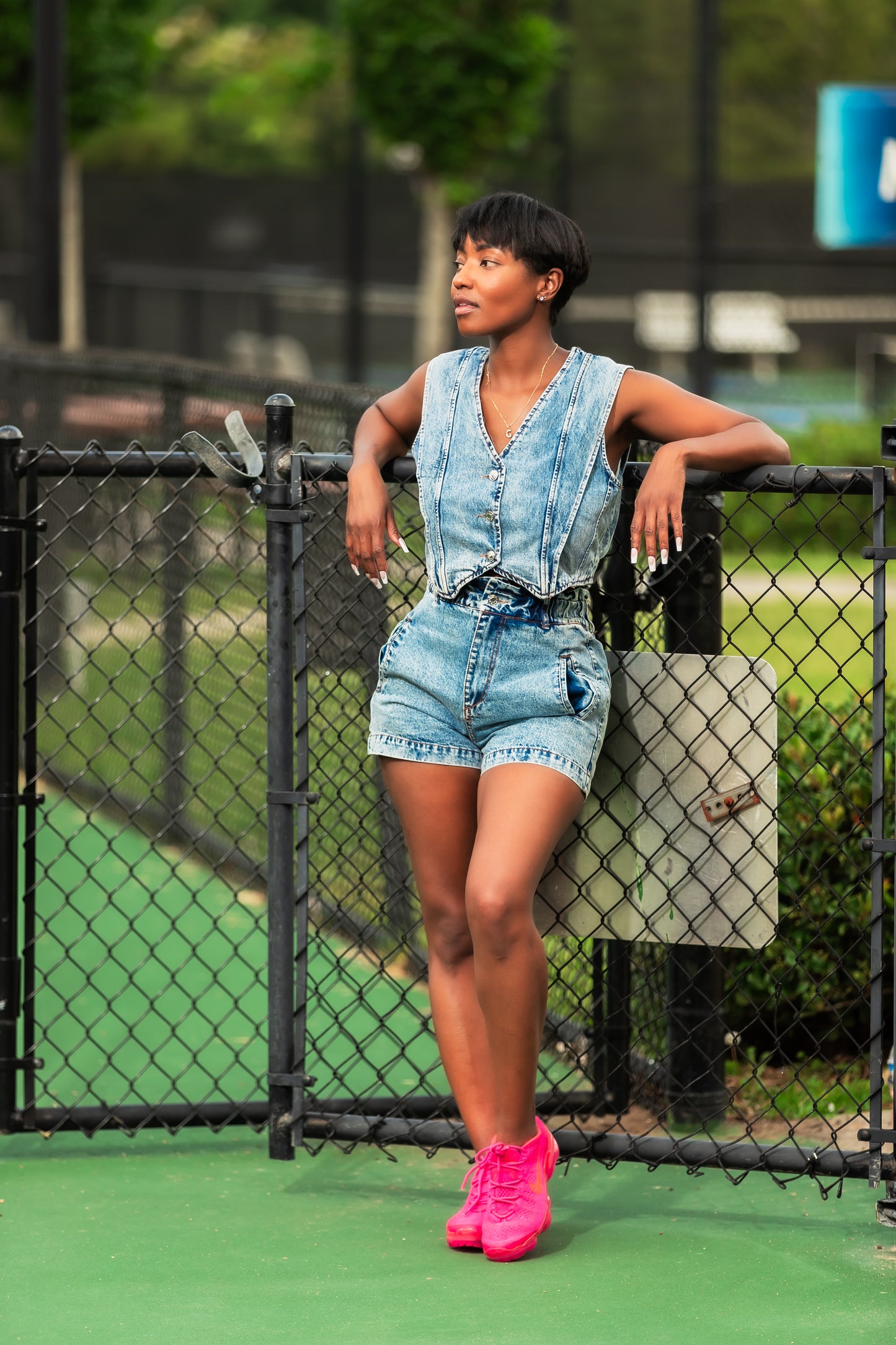 Denim Vest Set