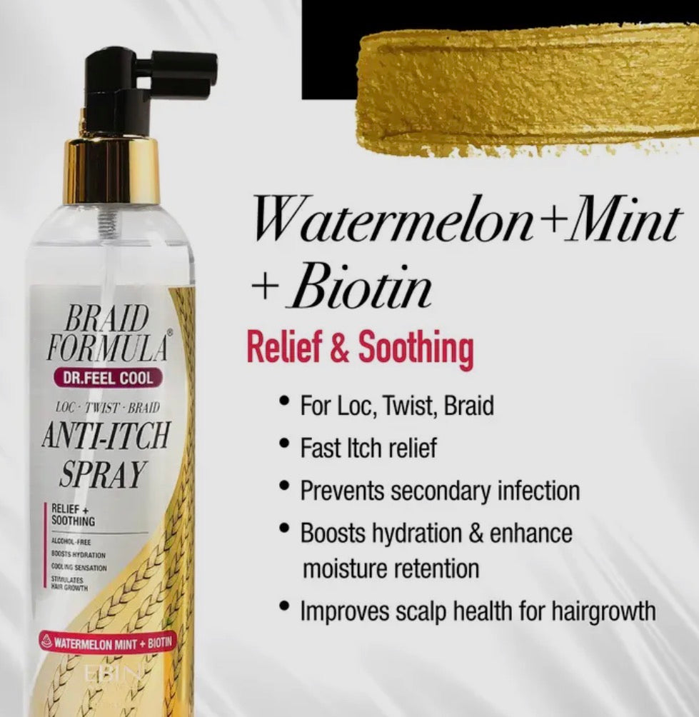 EBIN Braid Formula Anti-Itch Spray Watermelon Mint Biotin