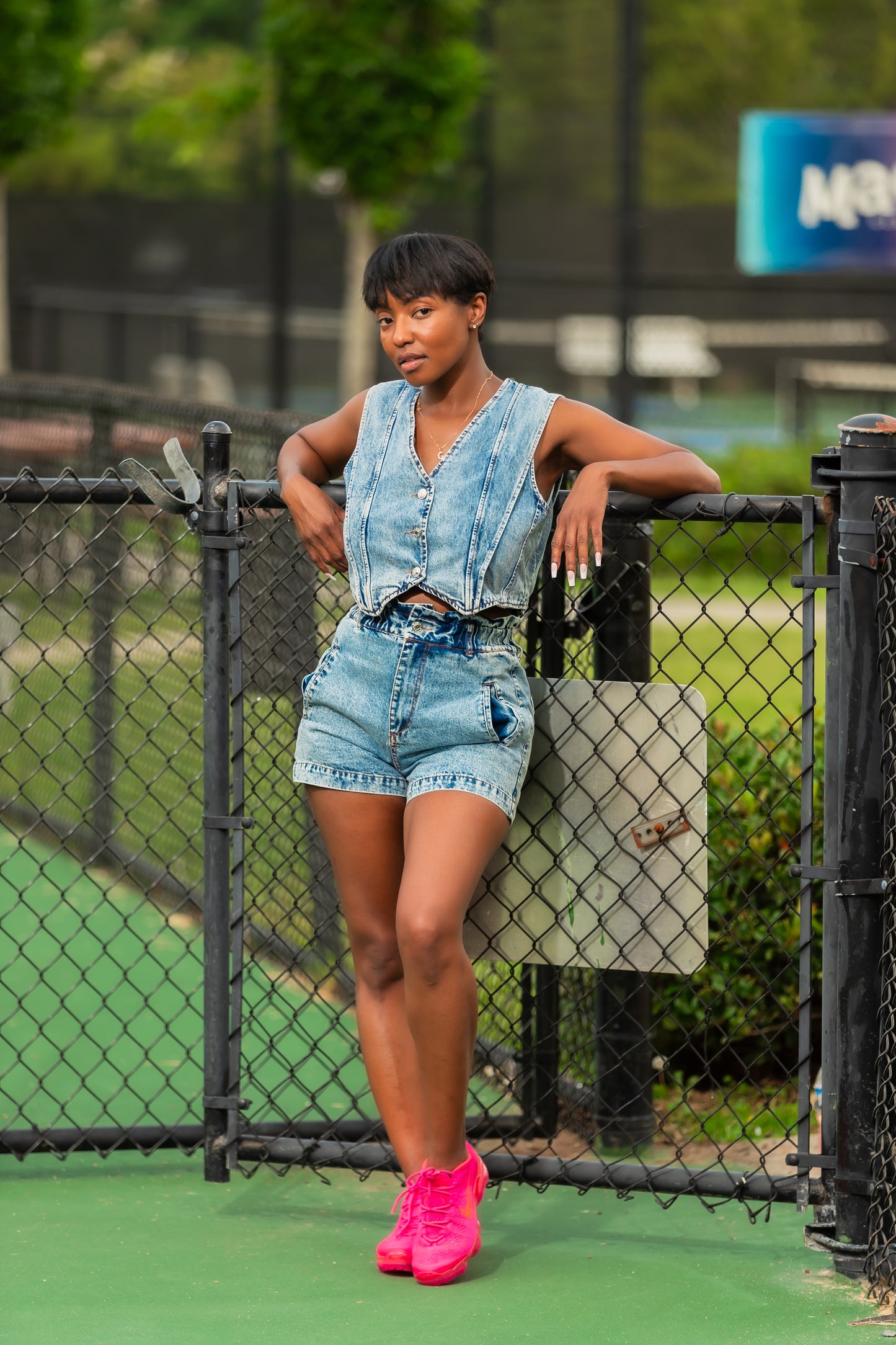 Denim Vest Set