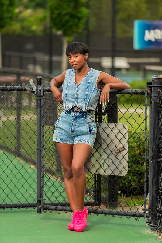 Denim Vest Set