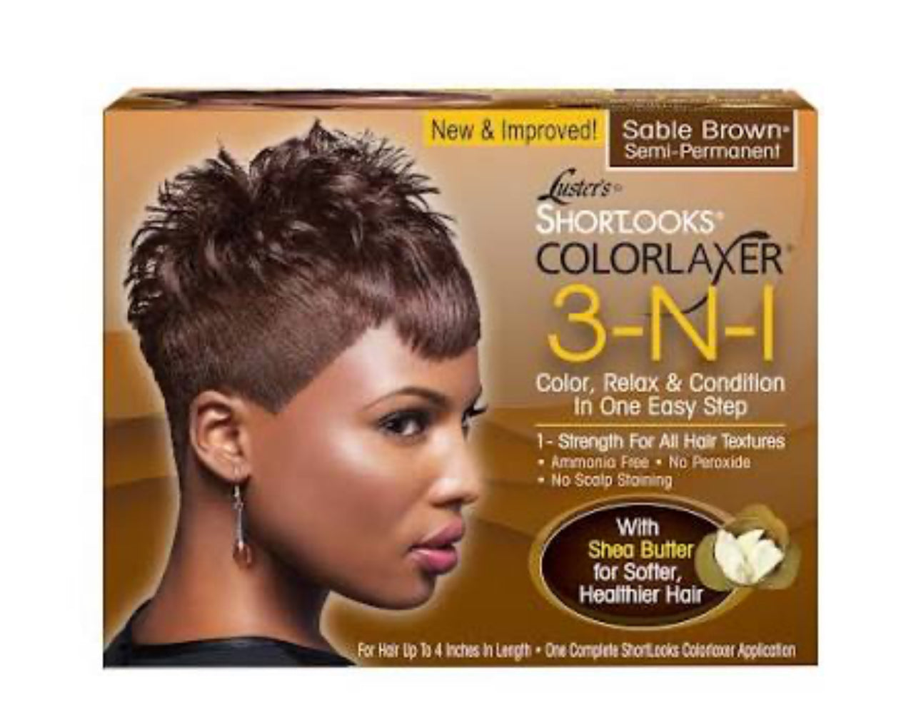 Luster's Shortlooks 3-N-1 Sable Brown