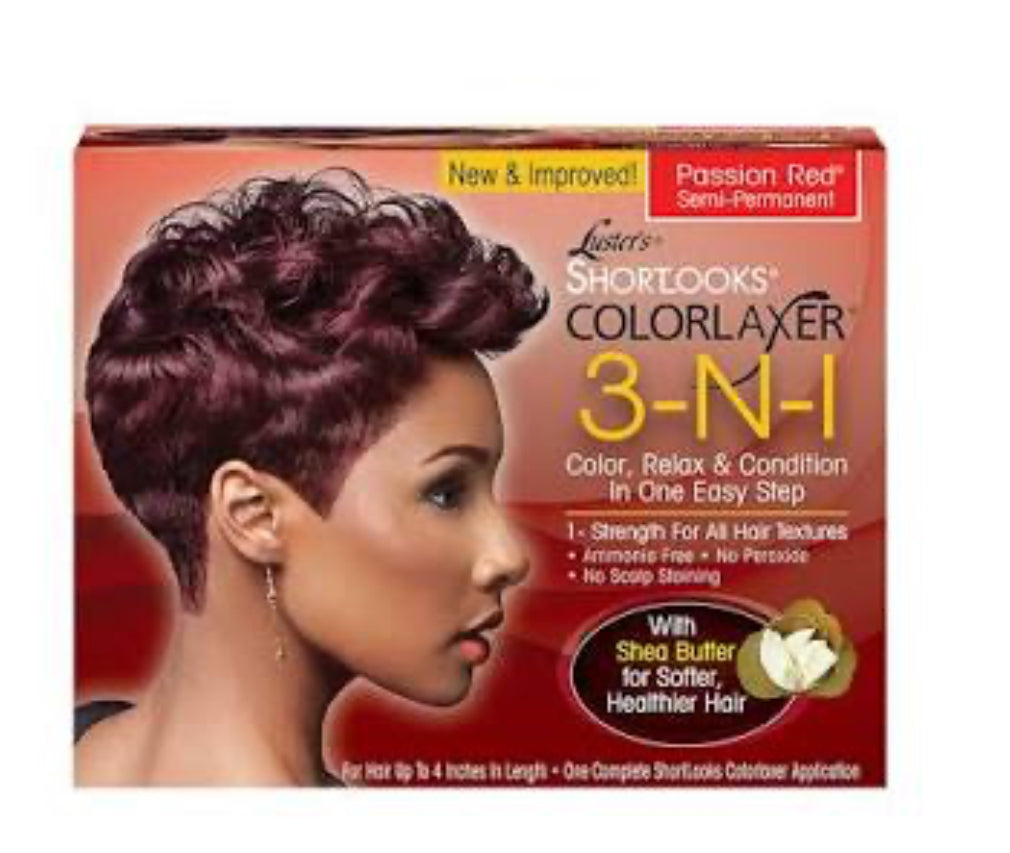 Luster's Shortlooks 3-N-1 Passion Red