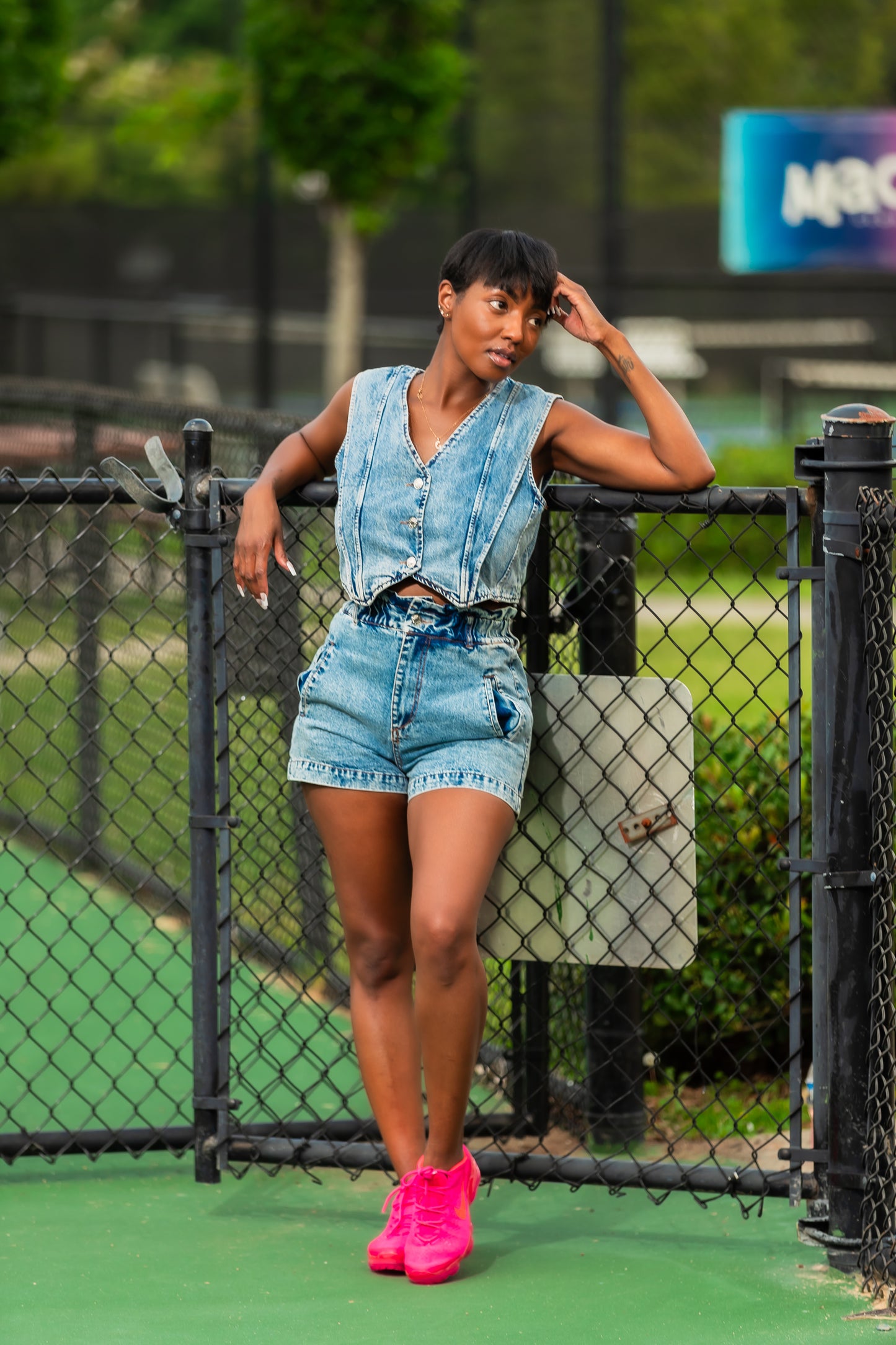 Denim Vest Set