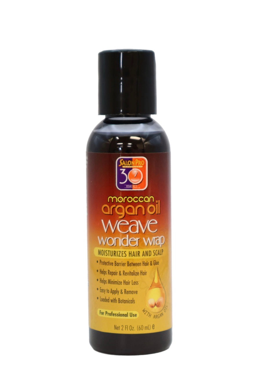 Salon Pro 30 Sec Moroccan Argan Oil Weave Wonder Wrap Black