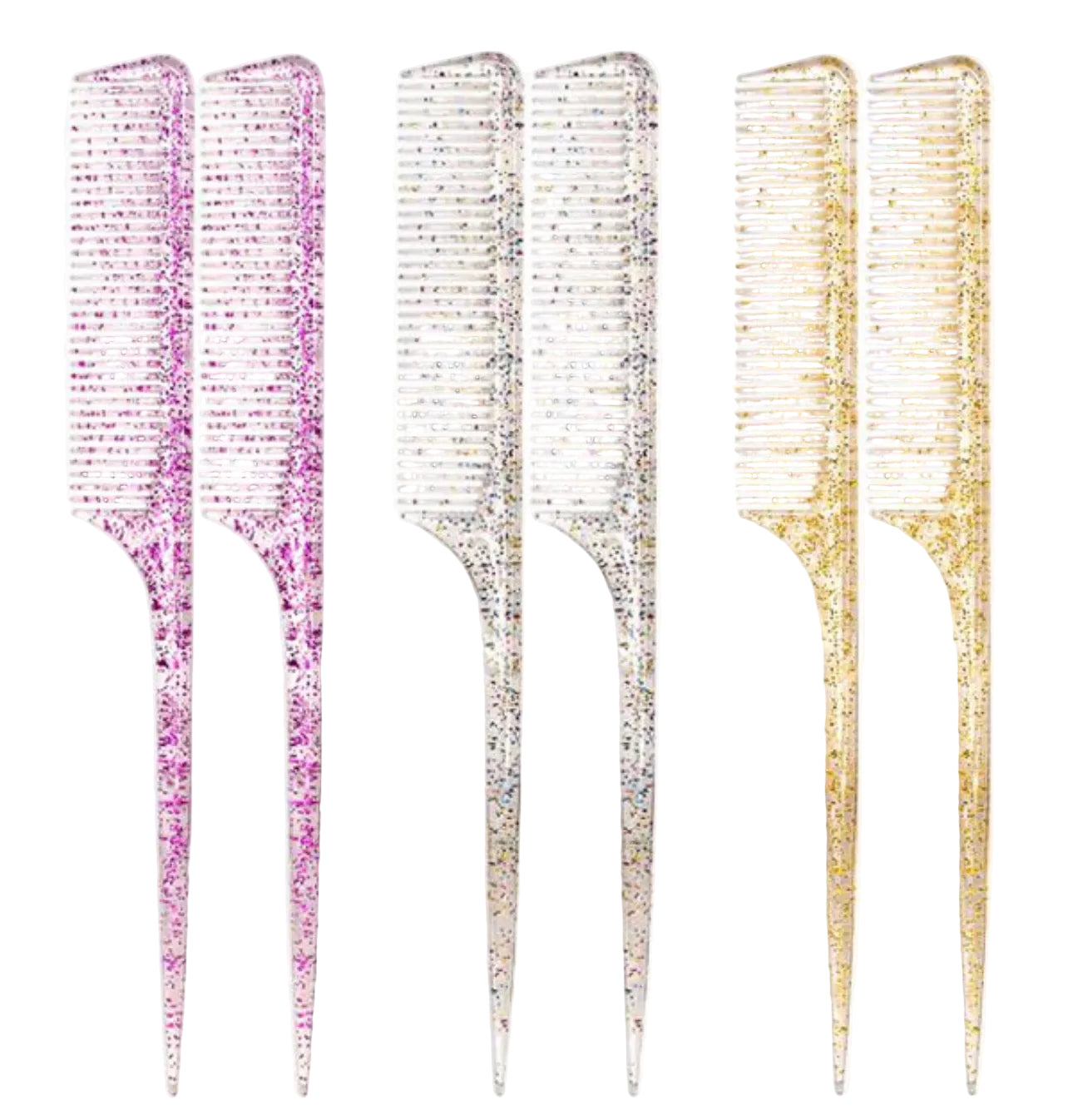 Glitter Bone/Rat Tail Comb