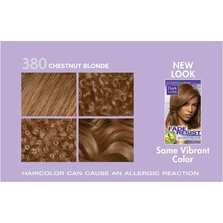 Dark N Lovely Fade Resist Color Kit 380 Chestnut Blonde