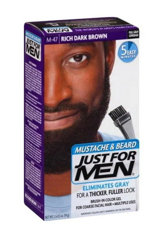Just for Men Mustache & Beard Color Kit M-47 Rich Dark Brown