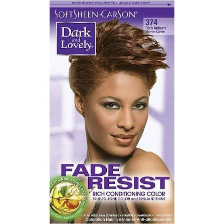 Dark N Lovely Fade Resist Color Kit 374 Rich Auburn