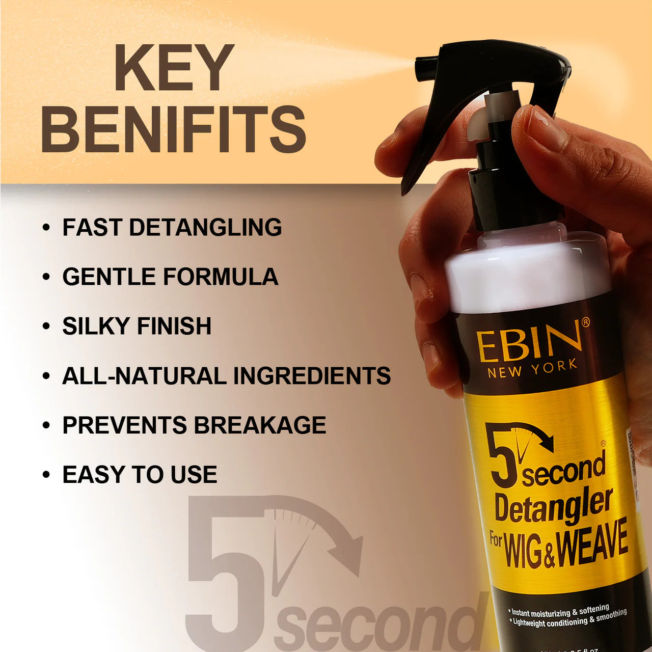 EBIN 5 Second Detangler for Wig & Weave