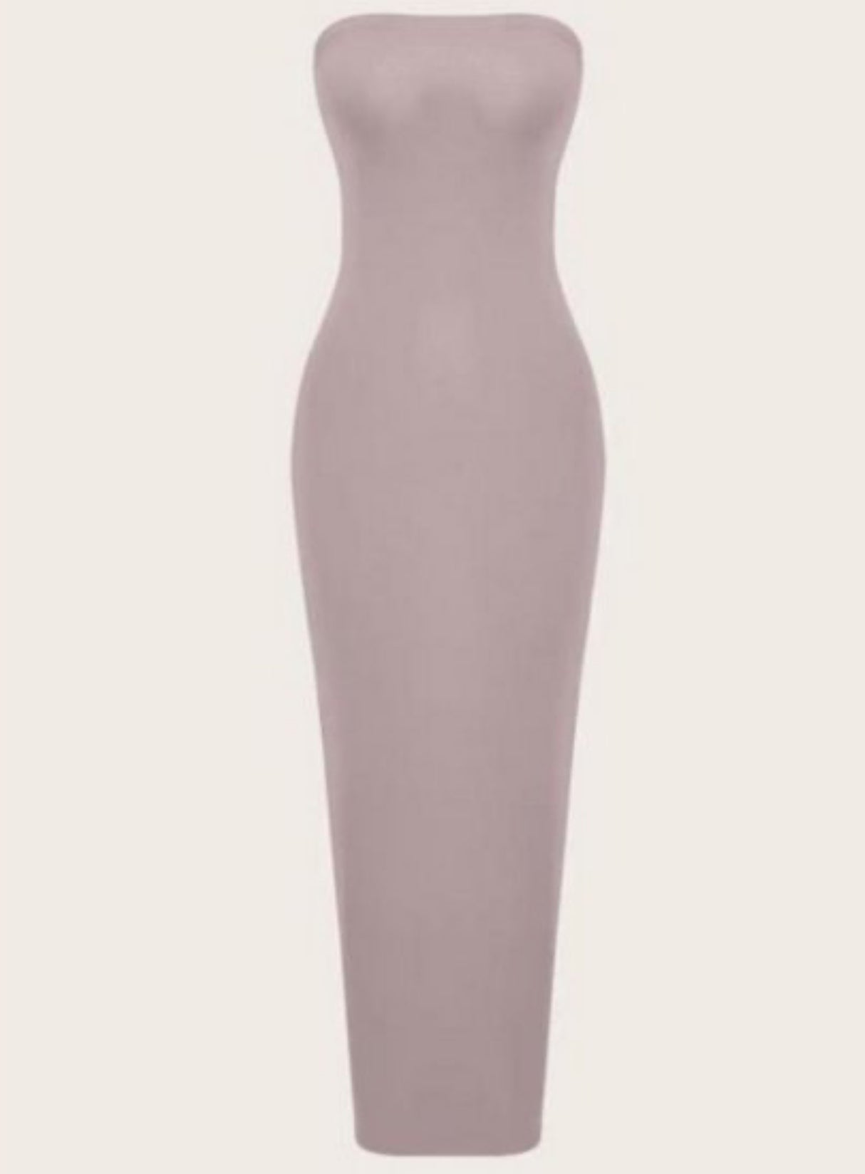 Strapless Tube Dress Light Gray