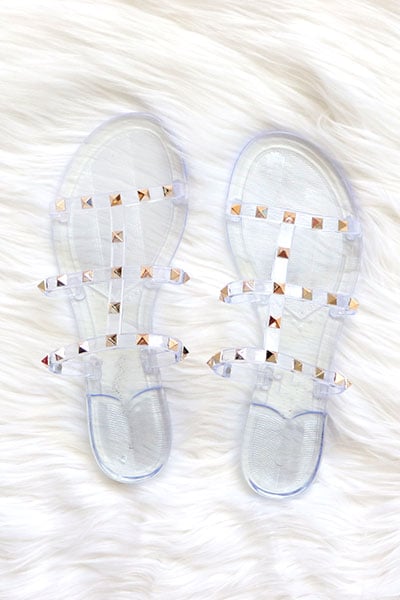 Studded Sandal Clear