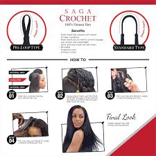 MilkyWay Saga Crochet 100% Human Hair Loose Deep 14"