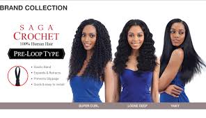 MilkyWay Saga Crochet 100% Human Hair Loose Deep 16"