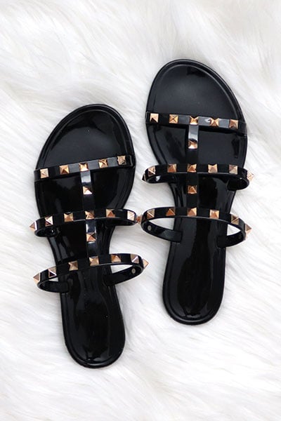 Studded Sandal Black