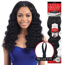 MilkyWay Saga Crochet 100% Human Hair Loose Deep 14"